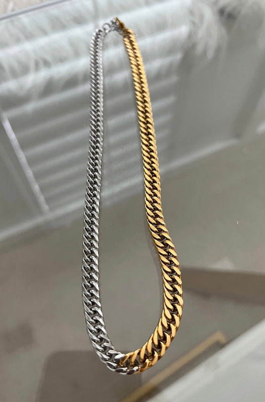 Shiny Two-Tone Necklace