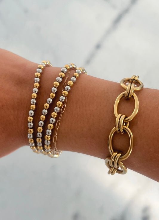 Two Toned Beaded Bracelet