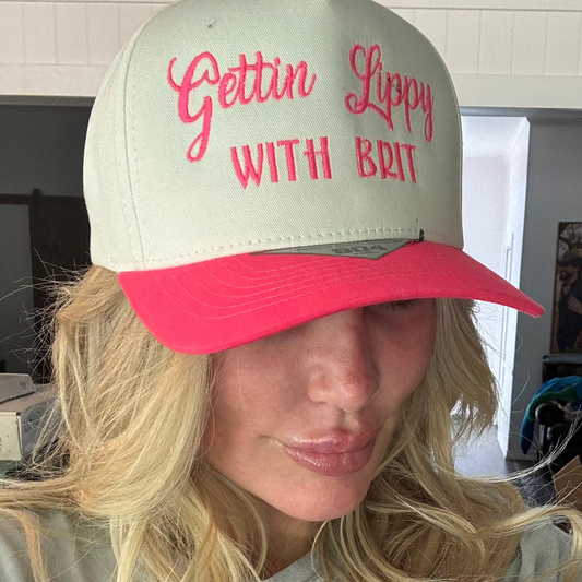 GLWB "Gettin Lippy with Brit" Neon Pink Hat