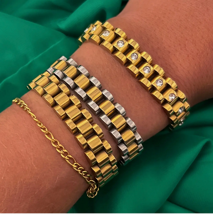 The Chain Watch Band Bracelet - Two Toned